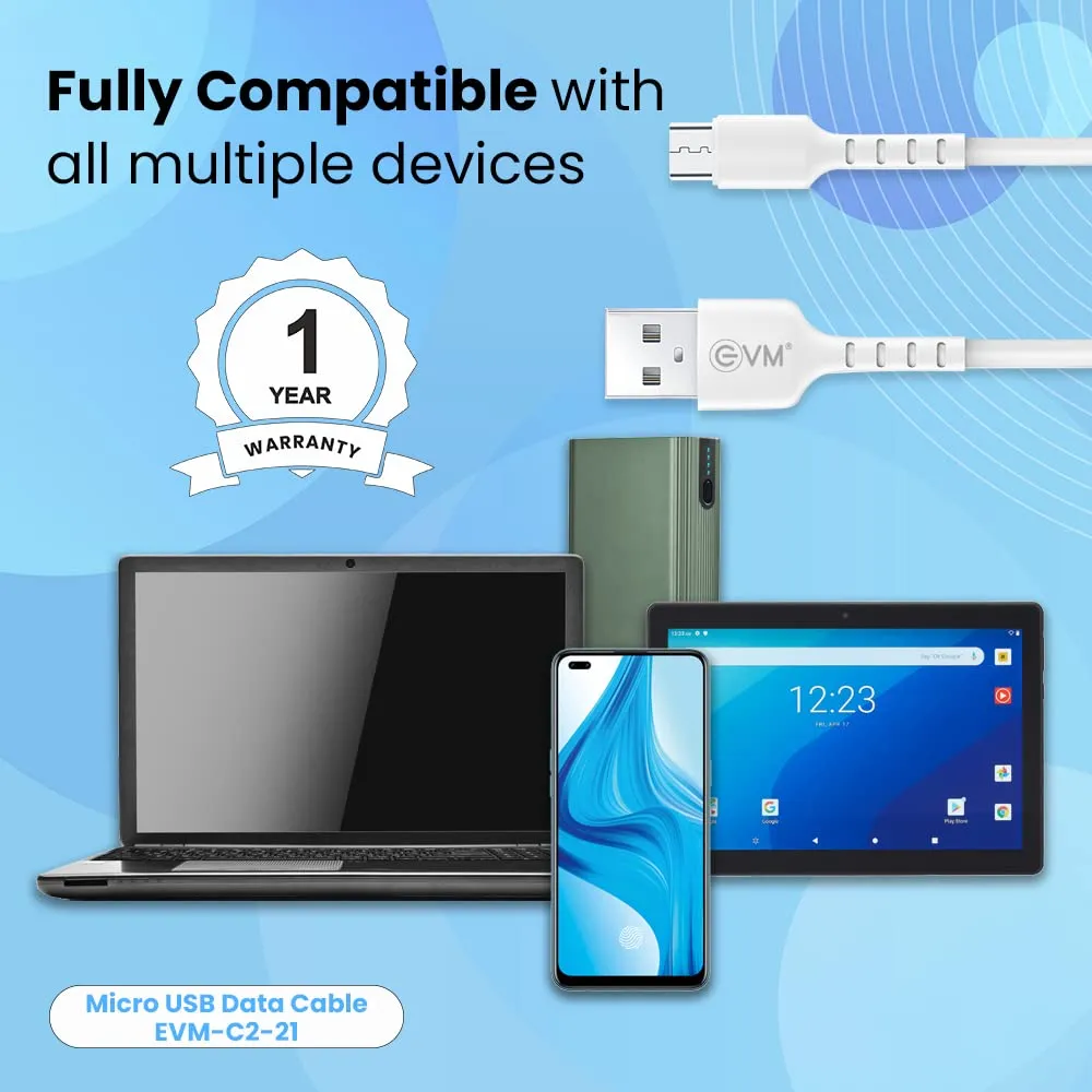 EVM Micro USB Charge & Sync Cable EVM-C2-21-W view 5